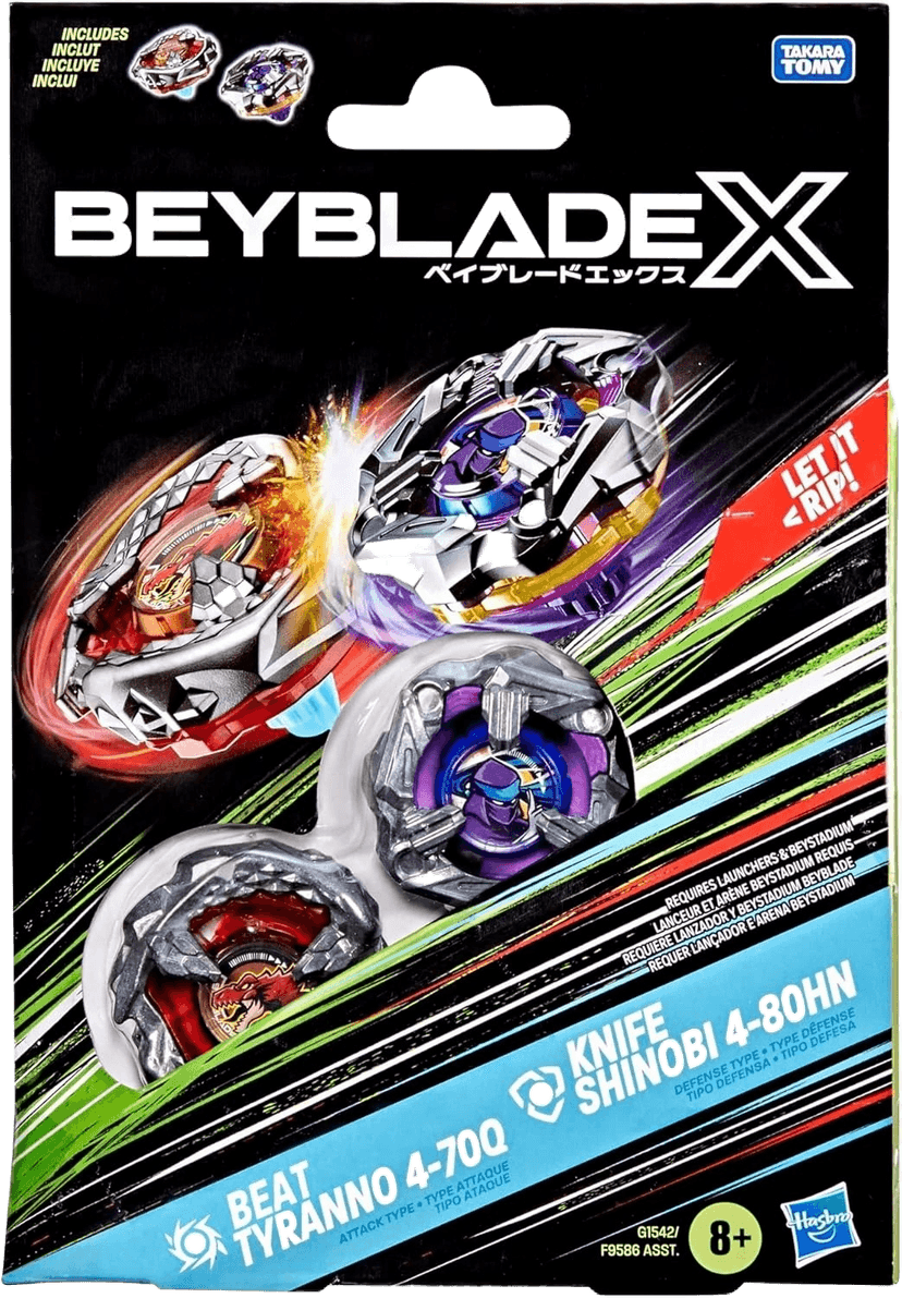 Beat Tyranno 4-70Q and Knife Shinobi 4-80HN Dual Pack Hasbro G1542